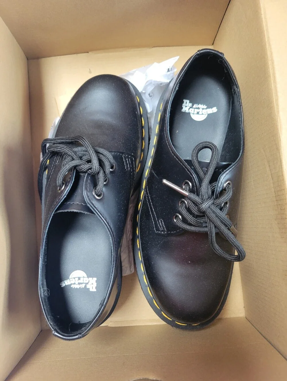 Dr. Martens 1461 Quad Smooth Leather Platform Shoes, Size 6